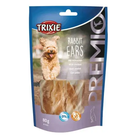 Ласощі Trixie Premio Rabbit Ears для собак вушка кролика та філе курки 80 г