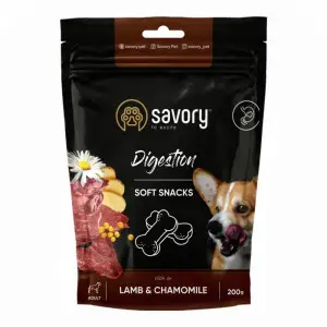 М'які ласощі Savory для покращення травлення собак, ягня та ромашка, 200 г