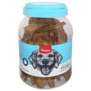 Wanpy Chicken Jerky Steaks ВАНПІ ФІЛЕ КУРКИ В’ЯЛЕНЕ СМУЖКИ ласощі для собак , 0.908 кг.