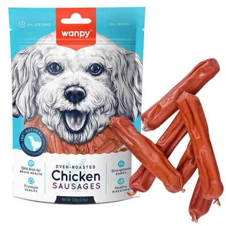Wanpy Chicken Sausages ВАНПІ КУРЯЧІ СОСИСКИ ласощі для собак , 0.1 кг