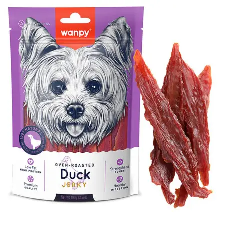 Wanpy Duck Jerky ВАНПІ ФІЛЕ КАЧКИ В’ЯЛЕНЕ ласощі для собак , 0.1 кг.