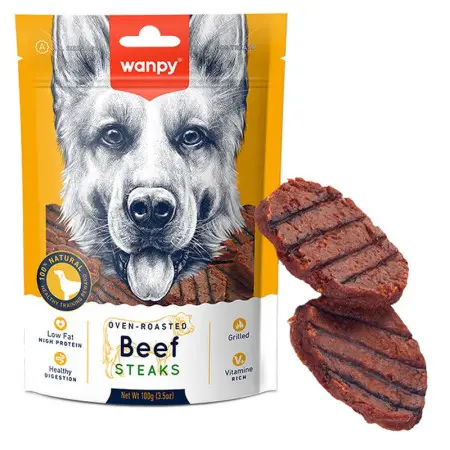 Wanpy Grilled Beef Steak ВАНПІ СТЕЙК ГРИЛЬ ЯЛОВИЧИНА КУРКА лакомство для собак , 0.1 кг