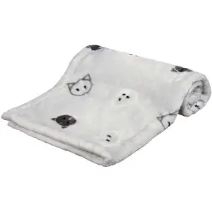 Килимок Trixie Mimi для котів, плюшевий, з мордочками, 70х50 см (сірий)