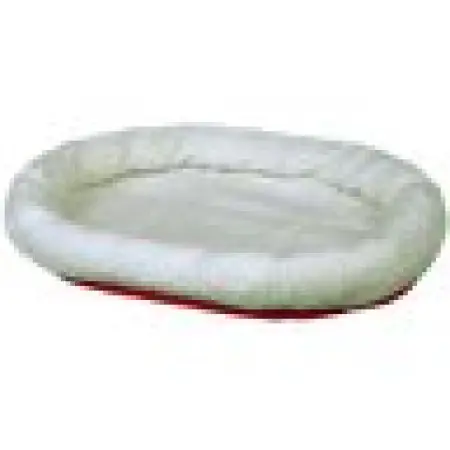 Лежак двосторонній Trixie Cuddly Bed для собак, хутро, 47х38 см (білий/червоний)