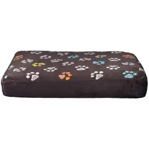 Матрац Trixie Jimmy для собак, плюш, з лапками, 100х70 см (коричневий)