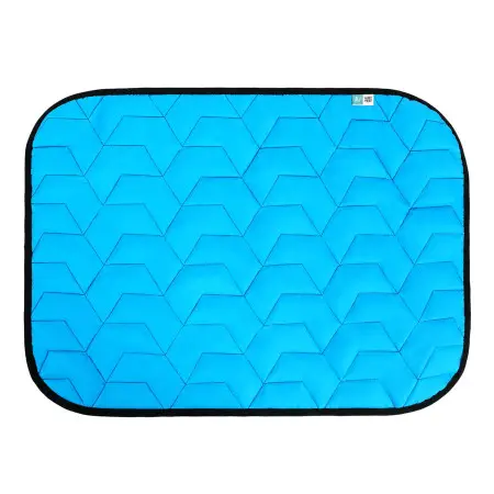 Підстилка для собак AiryVest, розмір M, 80*55 см, блакитно–чорна
