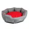 Лежак для собак та котів Pet Fashion Bosphorus 2, (82х65х18 см), сірий з червоним