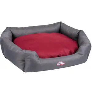 Лежак для собак та котів Pet Fashion Bosphorus 3, (95x78x24 см), сірий з червоним