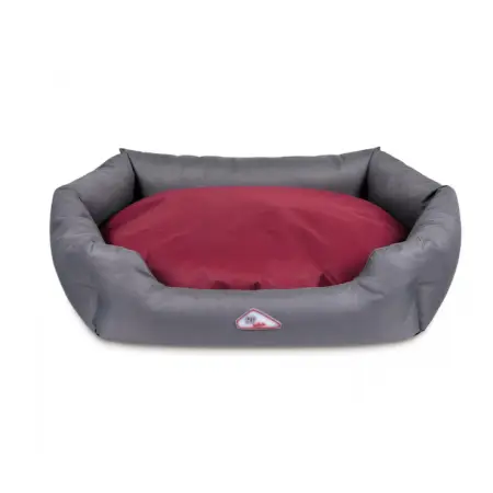 Лежак для собак та котів Pet Fashion Bosphorus 3, (95x78x24 см), сірий з червоним