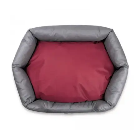 Лежак для собак та котів Pet Fashion Bosphorus 3, (95x78x24 см), сірий з червоним