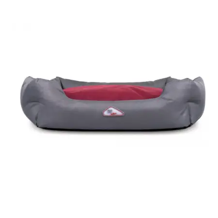 Лежак для собак та котів Pet Fashion Bosphorus 3, (95x78x24 см), сірий з червоним