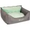 Лежак для собак та котів Pet Fashion Prime, (66x52x24 см), сірий із зеленим