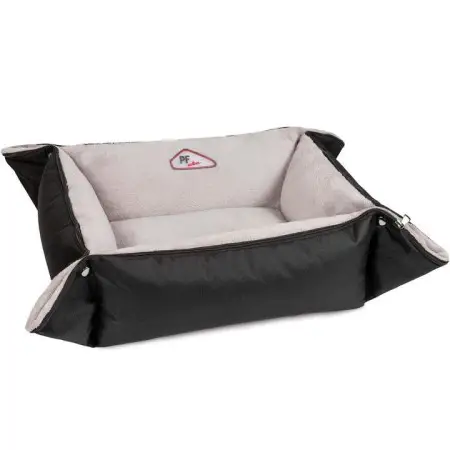 Лежак для собак та котів Pet Fashion Simon 2, (66x54x20 см), чорно-сірий
