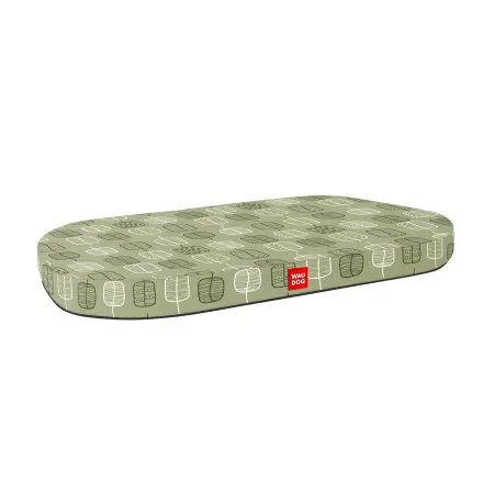 Лежанка для собак WAUDOG Relax, малюнок "Зелене листя", зі змінним чохлом , S, Ш 55 см, Дл 40см