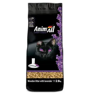 Деревний наповнювач AnimAll (Анімалл) з ароматом лаванди, для котів, 2.8 кг