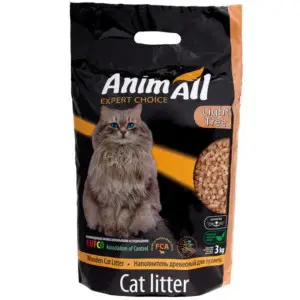 Деревний наповнювач AnimAll для котів, 3 кг