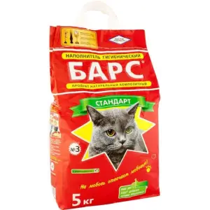 Наповнювач Барс № 3 стандарт 1.5-2.5 мм з ароматом лаванди 5 кг червоний