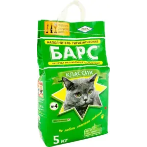 Наповнювач Барс № 4 класик 0.8-1.5 мм без ароматизатора 5 кг зелений