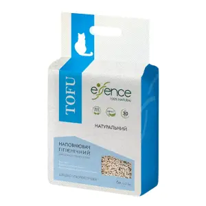 Наповнювач для котячого туалету Essence з тофу, натуральний, 2 мм, 6 л (920031)