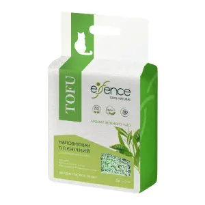 Наповнювач для котячого туалету Essence з тофу, з ароматом зеленого чаю, 3 мм, 6 л (920017)