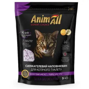 Наповнювач силікагелевий AnimAll Фіолетовий Аметист, 5 л