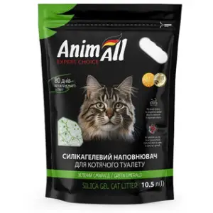Силікагелевий наповнювач AnimAll Кристали смарагду, для котів, 10.5 л (4.4 кг)