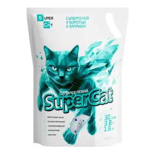 Силікагелевий наповнювач SuperCat для котячих туалетів 3,8 л ( 1,6 кг )