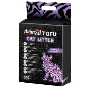 Соєвий наповнювач AnimAll (Анімалл) Tofu Lavender з ароматом лаванди, для котів, 10 літрів (4,66 кг)