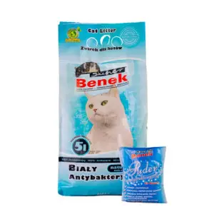 Super Benek Antybakteryjny 5l- Наповнювач бентонітовий для котячих туалетів Супер Бенек Антибактеріальний з додатковим пакетом антибактер. засобу 5л