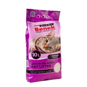 Super Benek Compact Lawenda 10l-Наповнювач бентонітовий для котячих туалетів Супер Бенек Компакт Лаванда 10л
