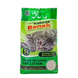 Super Benek Standard Zieлony лas 10l-Наповнювач бентонітовий для котячих туалетів Супер Бенек Стандарт Зелений ліс 10л