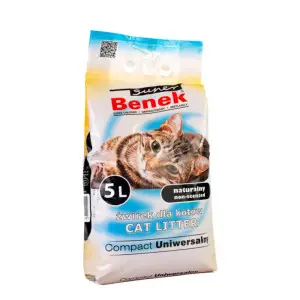 Super Benek Uniwersalny Compact Naturalny 5l-Наповнювач бентонітовий для котячих туалетів Супер Бенек Універсальний Компакт Натуральний 5л