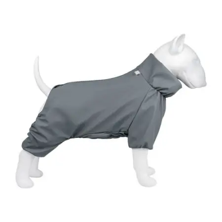 Дощовик для собак WAUDOG Clothes, водонепроникний, L55, В 77-79 см, С 50-55 см, сірий