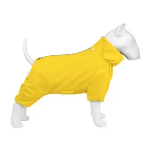 Дощовик для собак WAUDOG Clothes, водонепроникний, L55, В 77-79 см, С 50-55 см, жовтий