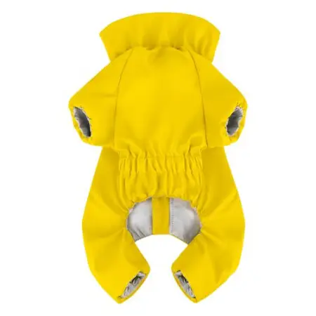 Дощовик для собак WAUDOG Clothes, водонепроникний, L55, В 77-79 см, С 50-55 см, жовтий