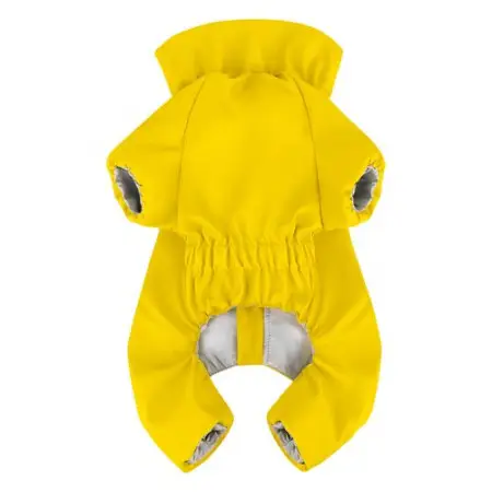 Дощовик для собак WAUDOG Clothes, водонепроникний, M35, В 59-62 см, С 37-40 см, жовтий