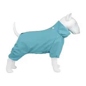 Дощовик для собак WAUDOG Clothes, водонепроникний, M45, В 55-60 см, С 37-40 см, блакитний