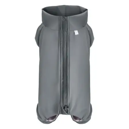 Дождевик для собак WAUDOG Clothes, водонепроницаемый, M45, В 55-60 см, С 37-40 см, серый