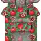 Дощовик-накидка з капюшоном для собак WAUDOG Clothes, малюнок "Гранати", S, А 32-35 см, B 41-52 см, С 26-33 см