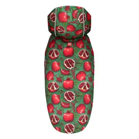 Дощовик-накидка з капюшоном для собак WAUDOG Clothes, малюнок "Гранати", XL, А 55-61 см, B 68-80 см, С 42-52 см