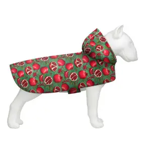 Дощовик-накидка з капюшоном для собак WAUDOG Clothes, малюнок "Гранати", XS, А 26-29 см, B 32-41 см, С 21-26 см