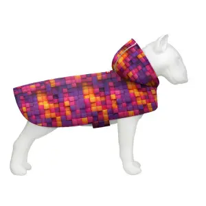 Дощовик-накидка з капюшоном для собак WAUDOG Clothes, малюнок "Куби 3Д", S, А 32-35 см, B 41-52 см, С 26-33 см