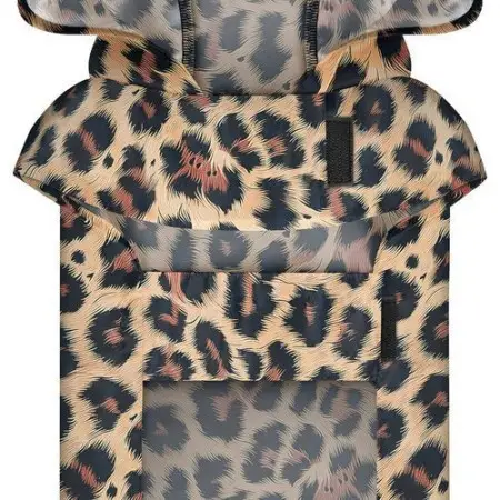 Дощовик-накидка з капюшоном для собак WAUDOG Clothes, малюнок "Леопард", S, А 32-35 см, B 41-52 см, С 26-33 см