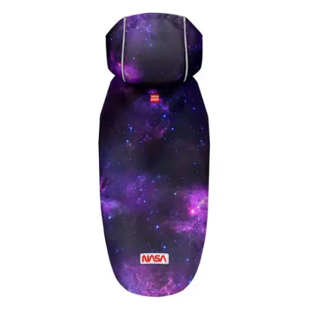 Дощовик-накидка з капюшоном для собак WAUDOG Clothes, малюнок "NASA21", M, А 40-43 см, B 52-62 см, С 33-42 см