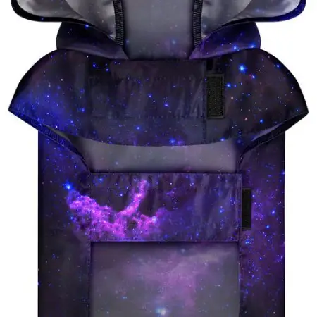 Дощовик-накидка з капюшоном для собак WAUDOG Clothes, малюнок "NASA21", XS, А 26-29 см, B 32-41 см, С 21-26 см