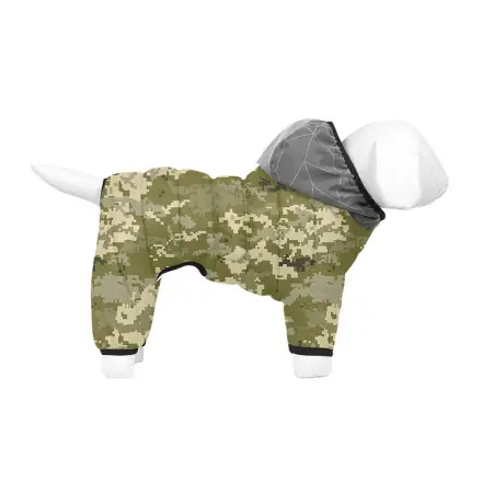 Комбінезон для собак WAUDOG Clothes, малюнок "Мілітарі", M47, В 69-72 см, С 41-44 см