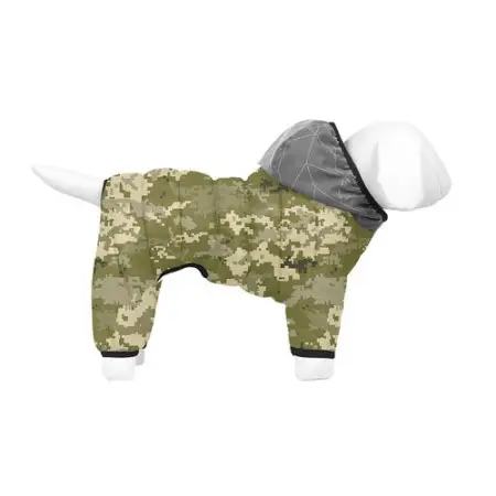 Комбінезон для собак WAUDOG Clothes, малюнок "Мілітарі", S35, В 52-55 см, С 31-36 см