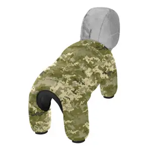 Комбінезон для собак WAUDOG Clothes, малюнок "Мілітарі", S40, В 58-61 см, С 33-38 см