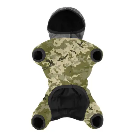 Комбінезон для собак WAUDOG Clothes, малюнок "Мілітарі", S40, В 58-61 см, С 33-38 см