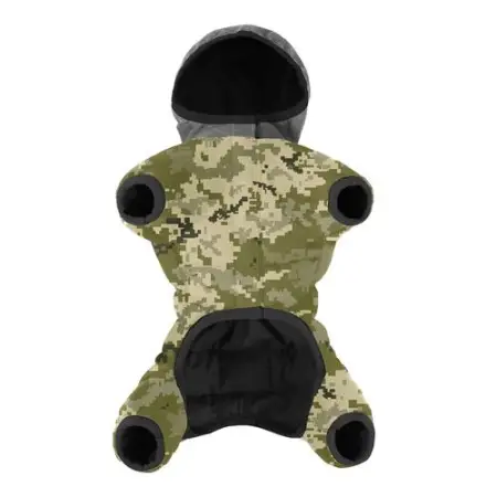 Комбінезон для собак WAUDOG Clothes, малюнок "Мілітарі", XS25, В 36-38 см, С 24-26 см